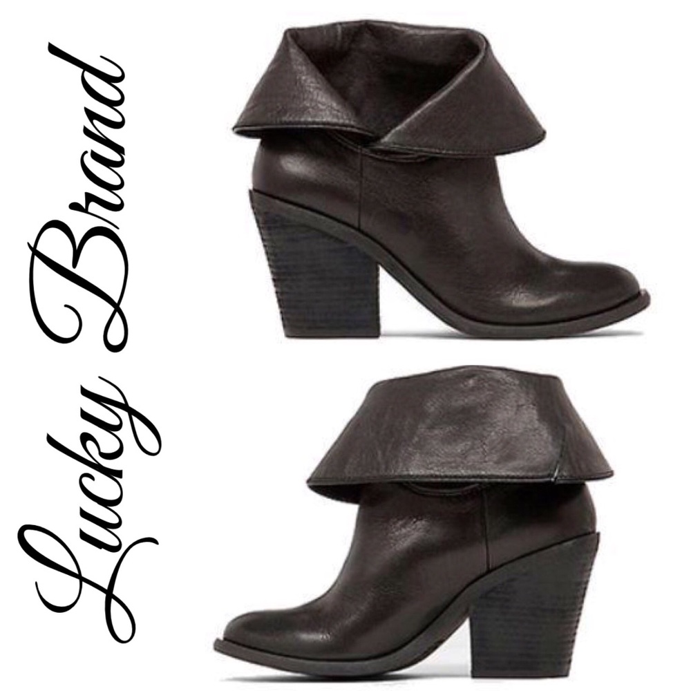 Lucky Brand Ethann Fold Over Heeled Bootie